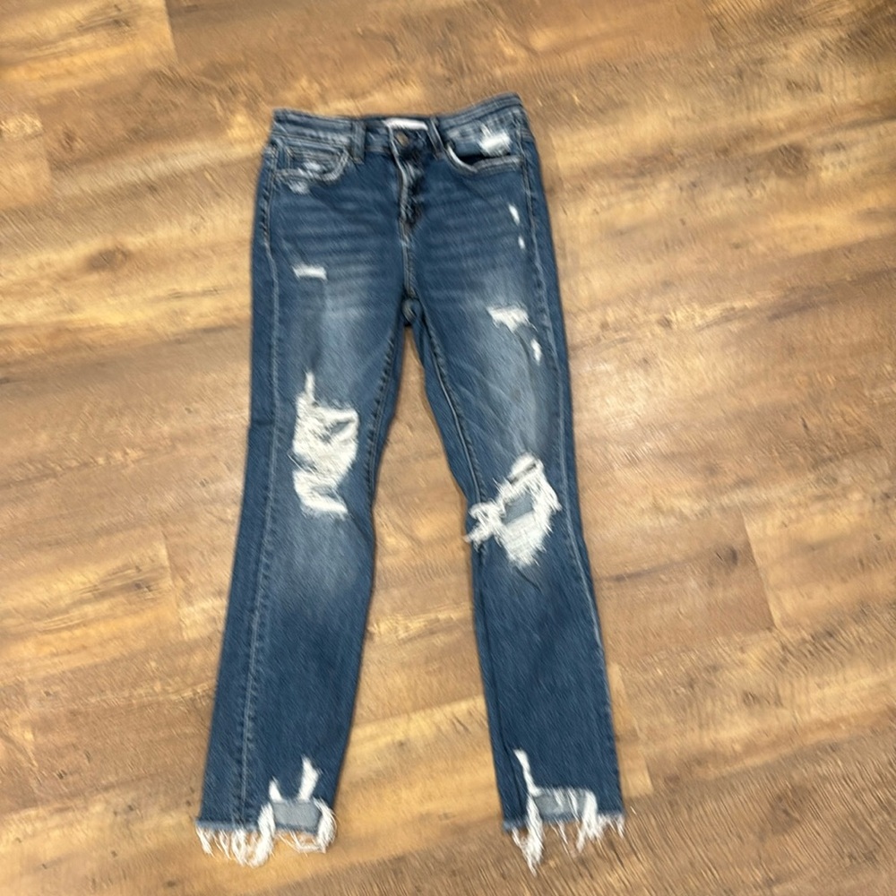 Flying monkey boyfriend raw hem jeans size 27